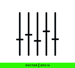 Audio mixer icon vector logo design template