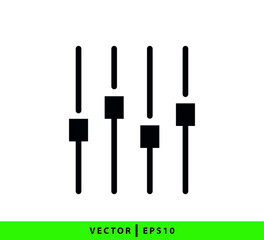 Audio mixer icon vector logo design template