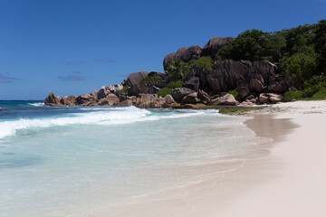 Fototapeta na wymiar Tropical paradise of one of the Seychelles islands