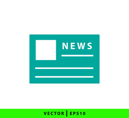 News paper icon vector logo design template