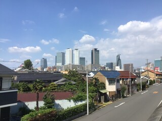 Obraz premium Skyscrapers around Nagoya Station in Aichi