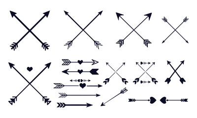 arrow decoration collection black and white