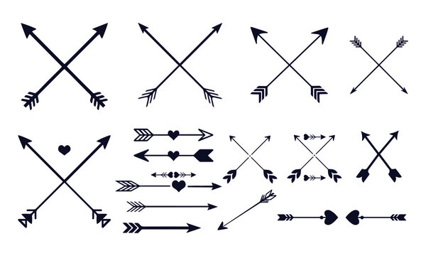 arrow decoration collection black and white