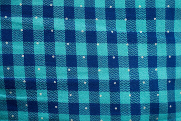 blue and blue checkered texture fabric for background
