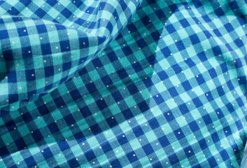 blue and blue checkered texture fabric