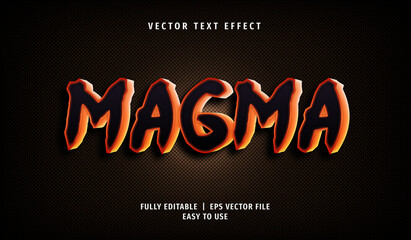 3D Magma Text effect, Editable Text Style