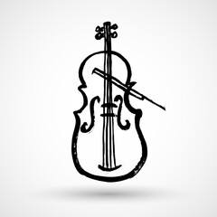 Violin Grunge Icon