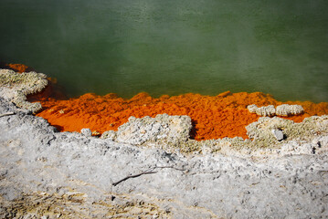 Champagne pool in Wai-O-Tapu Thermal, Rotorua, New Zealand