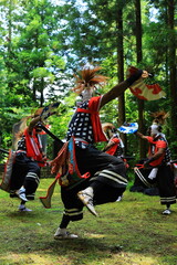 Obraz premium 岩手県 民俗芸能 鬼剣舞