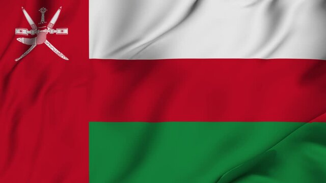 Oman flag in waving loop