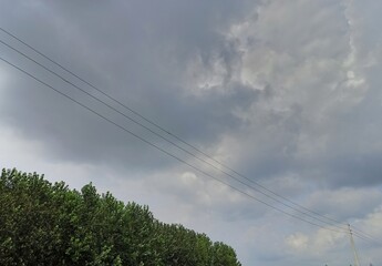 Fototapeta premium high voltage power lines