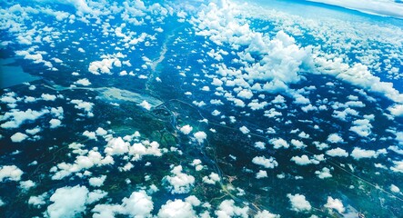 abstract blue background with clouds