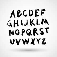 Hand drawn brush stroke font