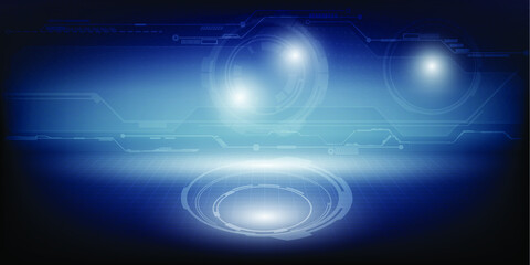 Futuristic hi tech stages layout gradient dark blue background.Vector illustrations.