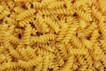 Durum macaroni on a wooden table macro 