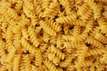 Durum macaroni on a wooden table macro 