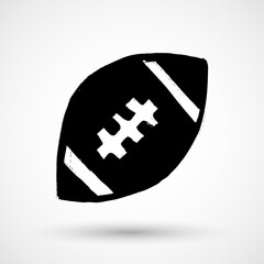 American football ball - vector icon
