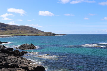 Fototapeta na wymiar coast of the sea, barra, hebriudes, scotland