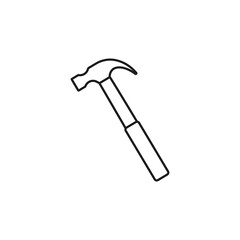 Hammer icon. Vector. Line style.	