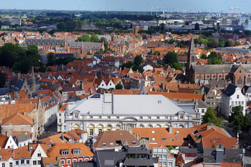 Fototapeta na wymiar Vue aérienne de Bruges