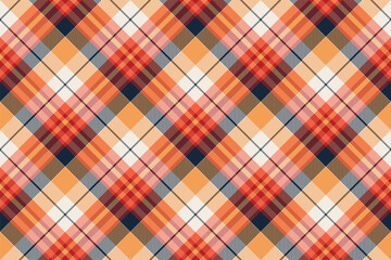 Tartan scotland seamless plaid pattern vector. Retro background fabric. Vintage check color square geometric texture.