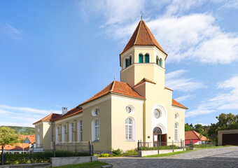 Fototapeta na wymiar The former synagogue. Cesky Krumlov, Czech republic