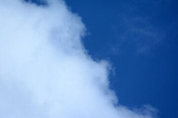 Fototapeta na wymiar White cloud against a clear blue sky