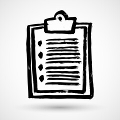Grunge list clipboard icon