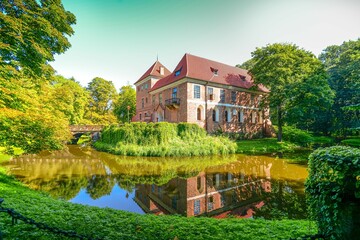 Castle in Oporow in central Poland.