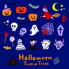 Halloween illustrations and vector material.