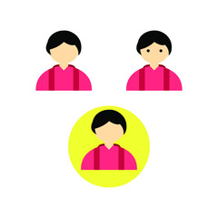 Girl avatar icon. flat design