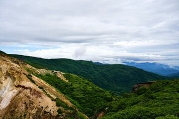 Naklejka premium The Japanese mountains in summer.