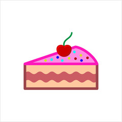 Cake Icon, Food Icon, Baked Sweet Food