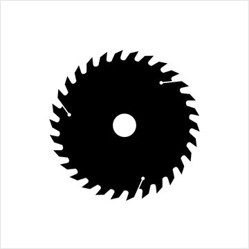black circular saw blade on white clip art preview