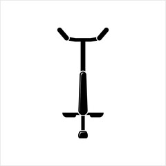 Pogo Stick Icon, Coil Spring Device For Jumping In Standing Position