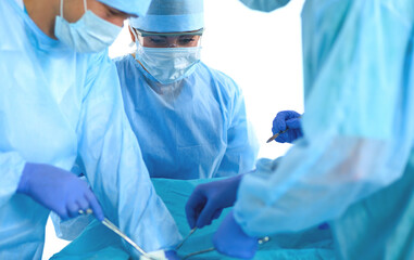 Young surgery team in the operating room