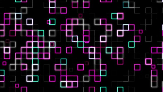Abstract blocky blue red background infinit loop