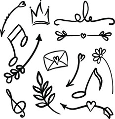 vector illustration of a set of icons