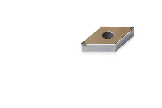 insert positive rhombic cutting tool with hole. Coated, cermet for steel stainless cast iron. Cutting facing boring chamfered parts automotive, jig, fixture.