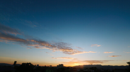 sunset over the city, 