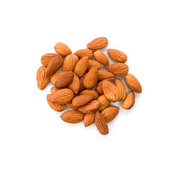 Almond isolated on white background.