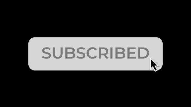 Animation of a Subscribe and Likes and Notification Button for Youtube. green screen. Mouse Clicking a Subscribe Button and Bell Notification Youtube Channel Subscribe Button Alpha Channel