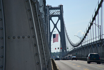 4th of July on the Mid-Hudson Bridge ,Poughkeepsie, NY, USA
