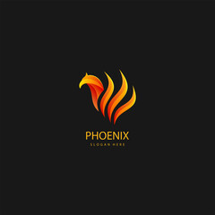 Obraz premium luxury phoenix logo concept. best phoenix bird logo design