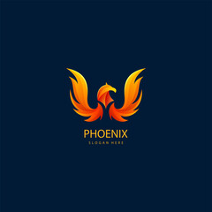 luxury phoenix logo concept. best phoenix bird logo design