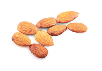 almonds nuts isolated on white background