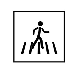 Icon safe crossing highway on white background.