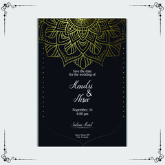 Mandala template with elegant, classic elements. Great for invitation, flyer, menu, brochure, background Premium Vector