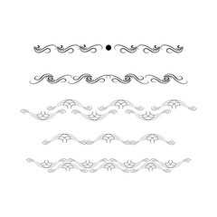 Obraz premium Decorative swirl divider. Elegance line set Vector