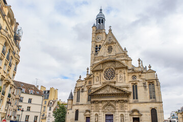 Fototapeta na wymiar Saint-Étienne-du-Mont, a church in Paris, France